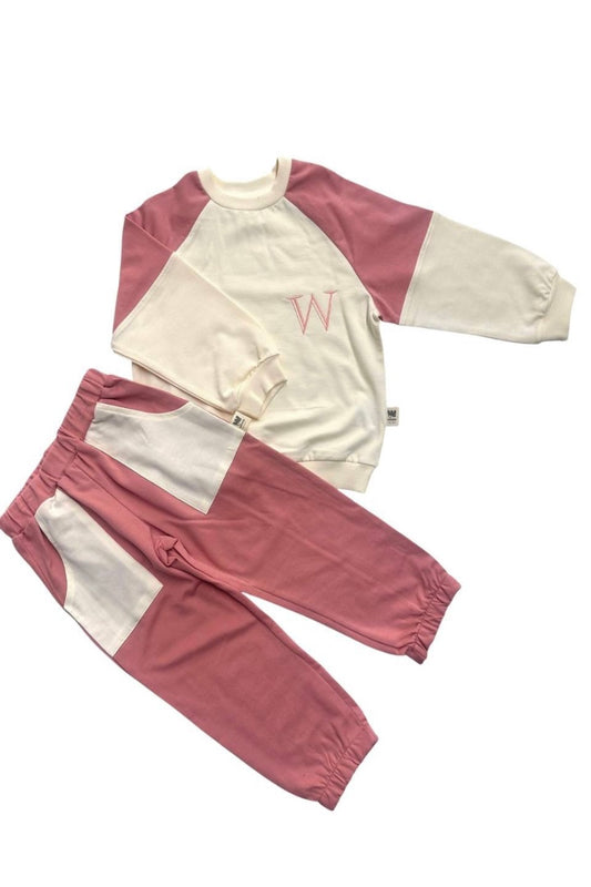 2-delt sweatshirtsæt i bomuld