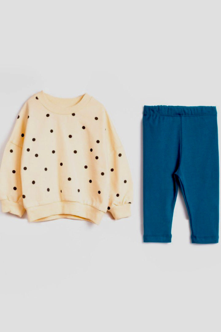 2-delt sweatshirtsæt i bomuld