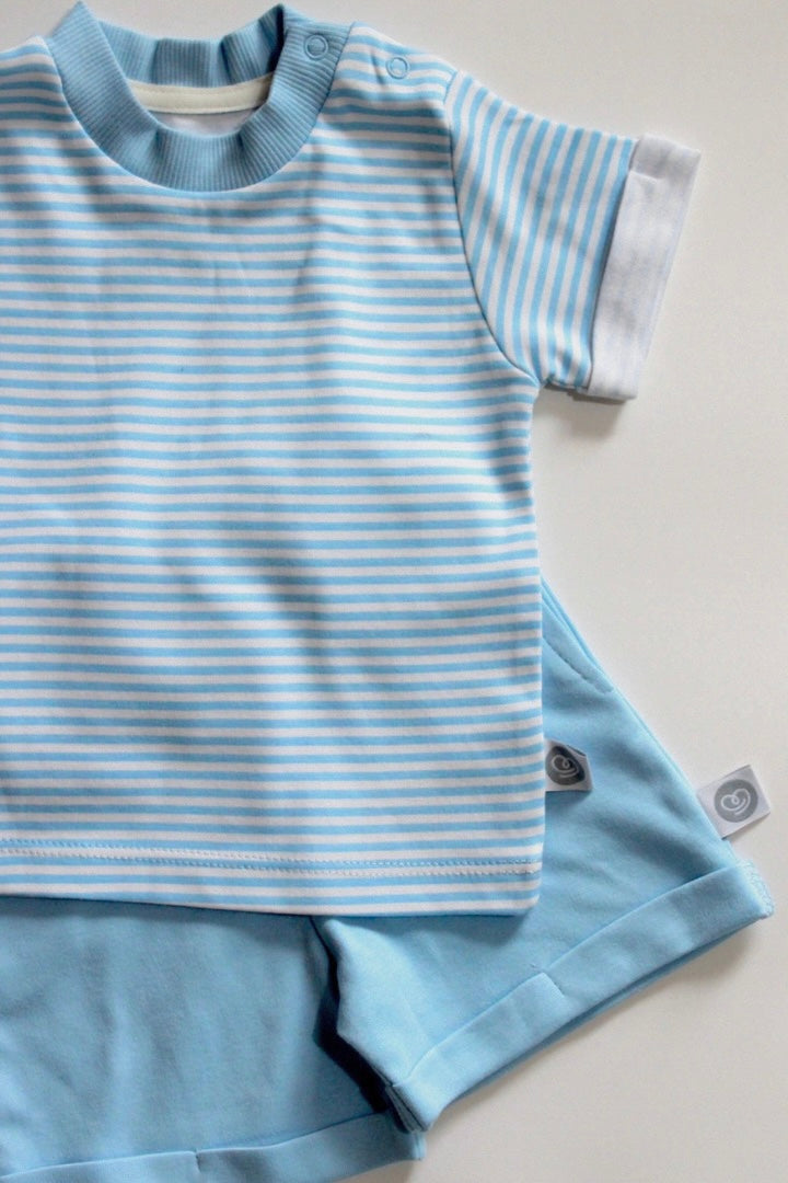 2-delt stribetsæt i bomuld