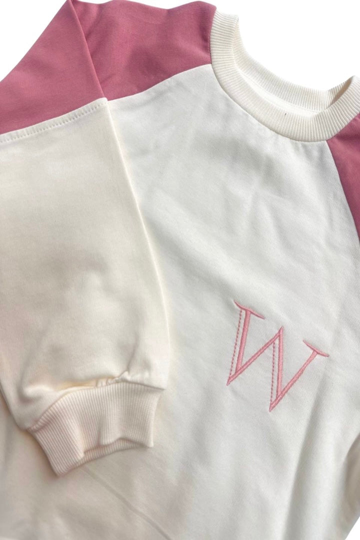 2-delt sweatshirtsæt i bomuld