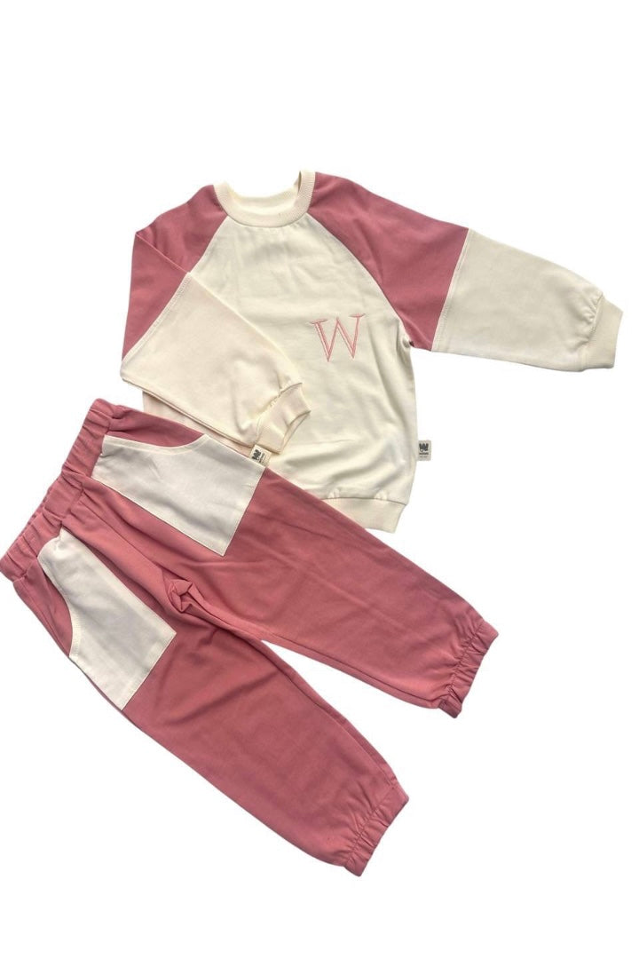 2-delt sweatshirtsæt i bomuld