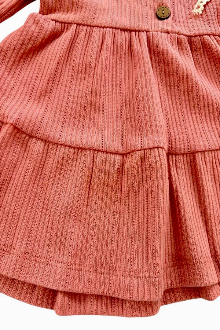 Kjole i bomuld med sløjfe