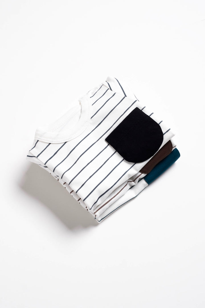 Stribet sommerdragt i bomuld