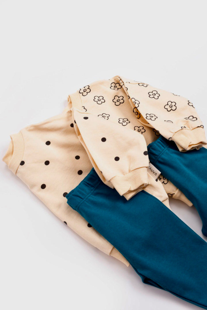 2-delt sweatshirtsæt i bomuld