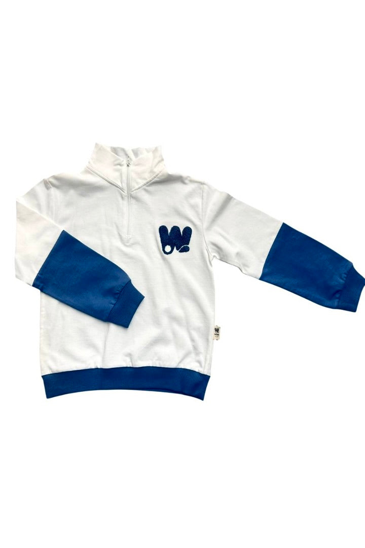 2-delt sæt i bomuld med lynlås