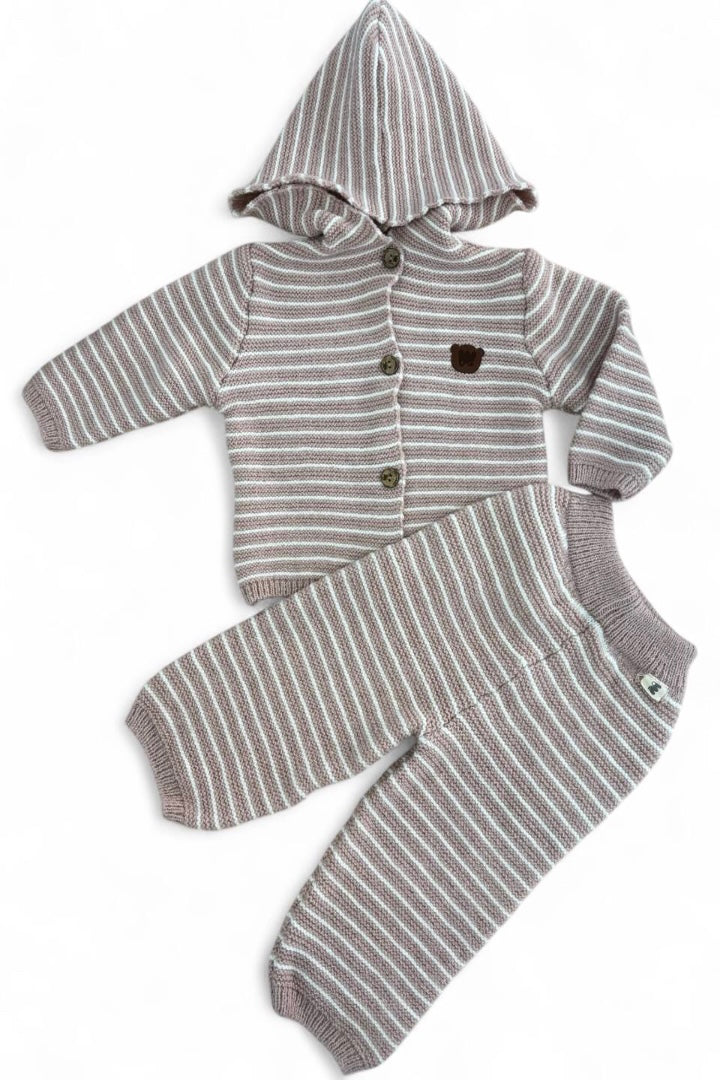 Strikket 2-delt sæt