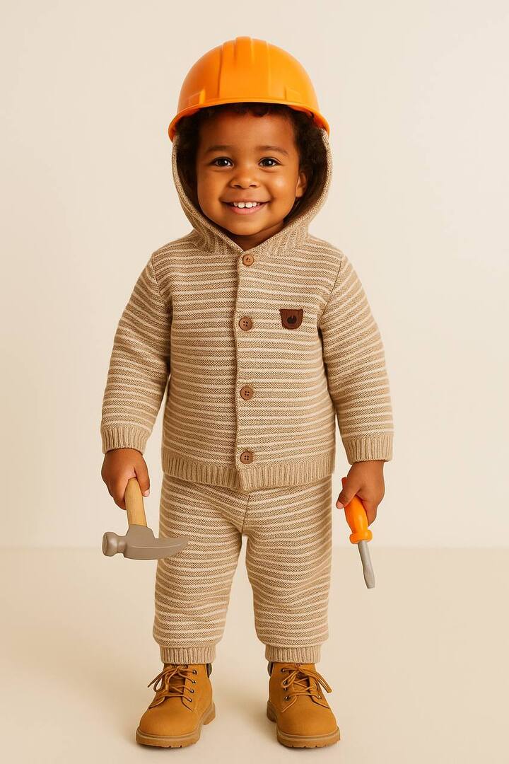 Strikket 2-delt sæt