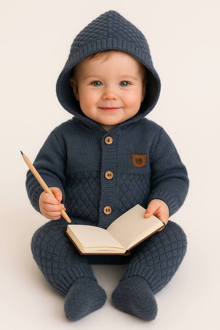 Strikket heldragt med varme sokker