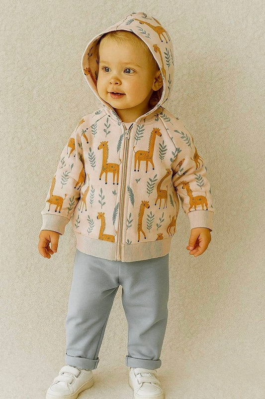 2-delt bomuldsæt med hoodie