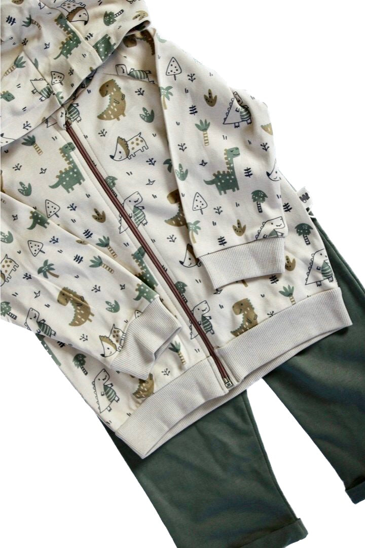 2-delt bomuldsæt med hoodie